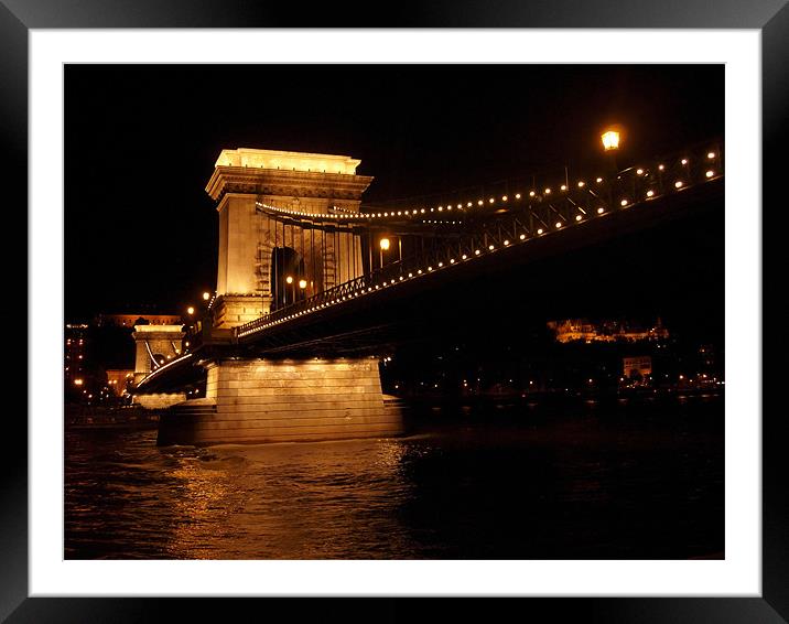 Chain Bridge Framed Mounted Print by Mary Lane