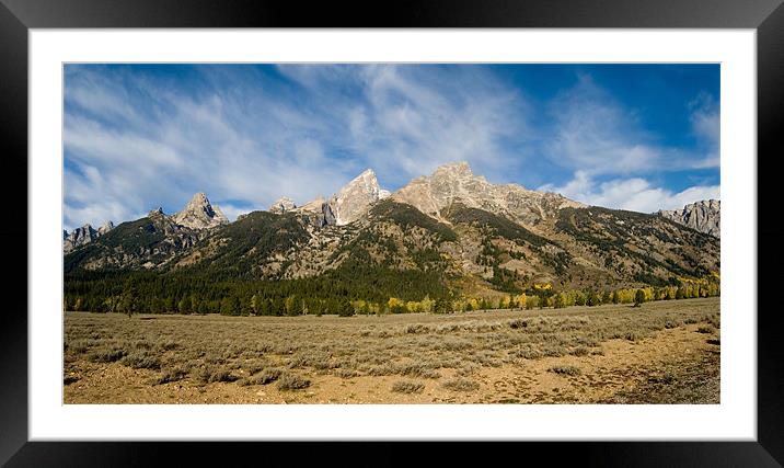 The Tetons Framed Mounted Print by Mary Lane
