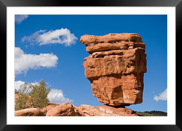 Balanced Rock Framed Mounted Print by Mary Lane