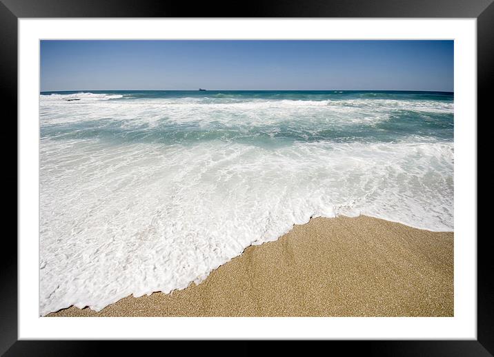 Mediterranean Shore Framed Mounted Print by Mary Lane