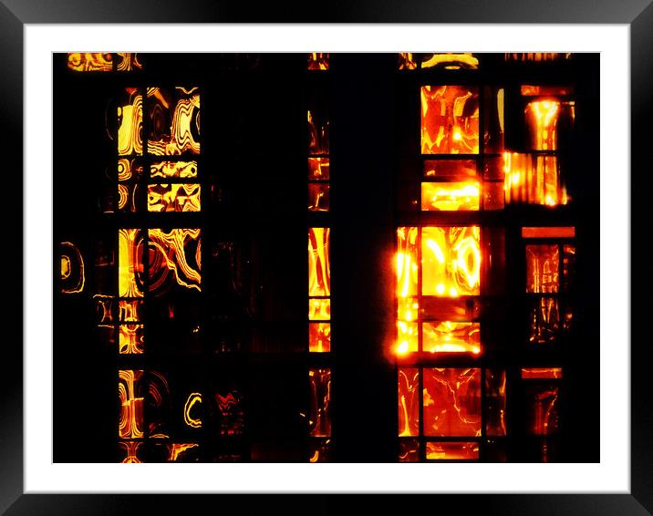 Fire Condo Framed Mounted Print by Mary Lane