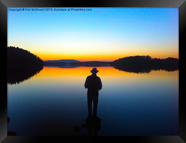 Lower Lough Erne Sunset Framed Print by Kim McDonell