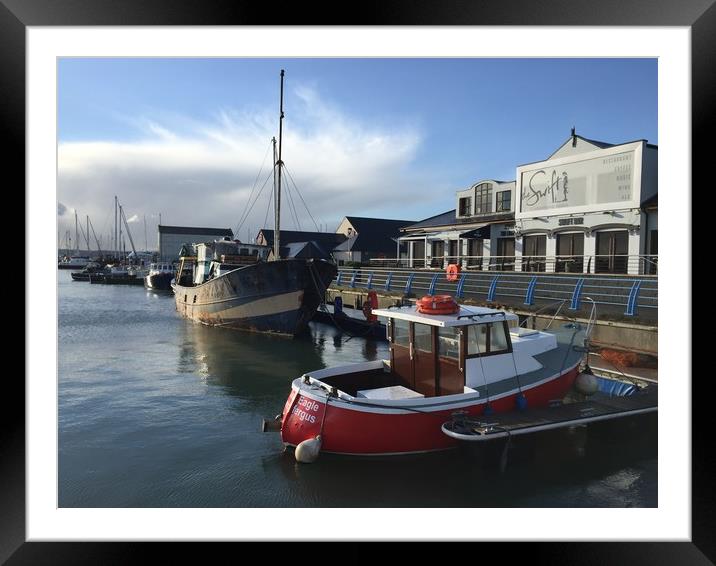 Carrickfergus marina  Framed Mounted Print by Kim McDonell