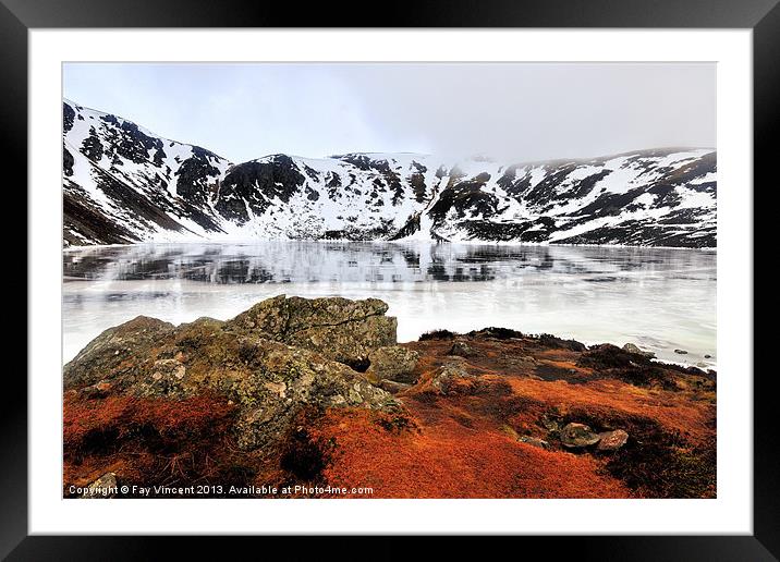 Fire and Ice Framed Mounted Print by Fay Vincent