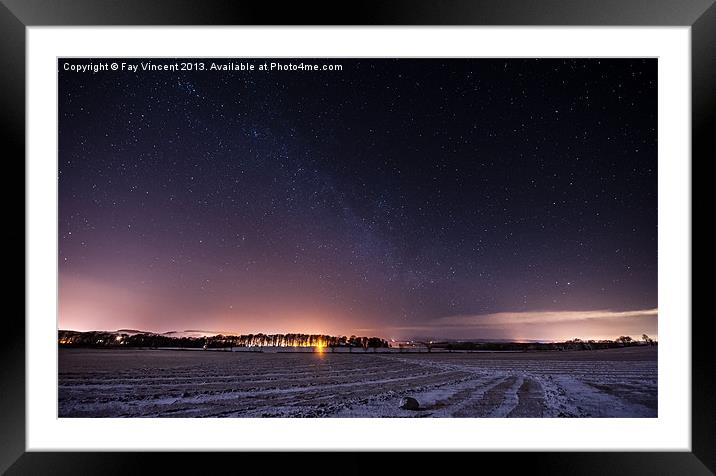 Milky Way over Idvies Framed Mounted Print by Fay Vincent