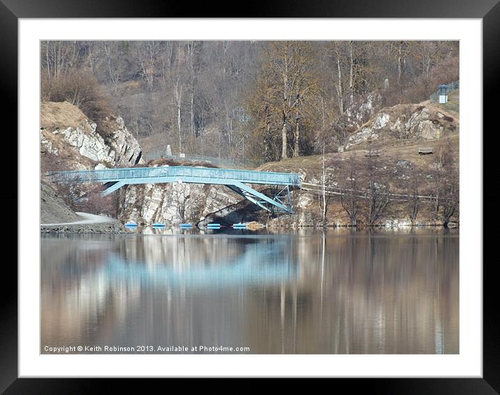 The Blue Bridge at Aranvielle. Framed Mounted Print by Keith Robinson