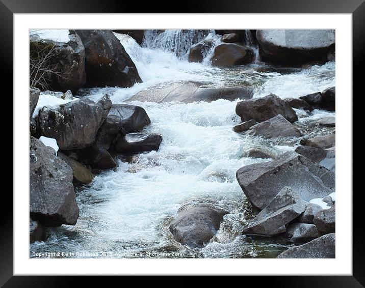 Healing waters near Cauterets France Framed Mounted Print by Keith Robinson