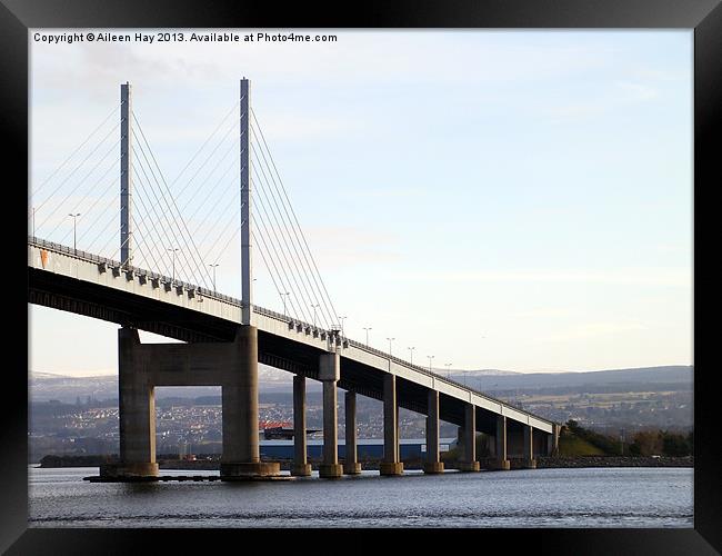 Kessock Bridge, Scotland. Framed Print by Aileen Hay