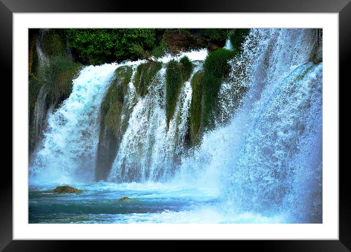  Waterfalls in Krka National Park Framed Mounted Print by Joanna Kulawiak