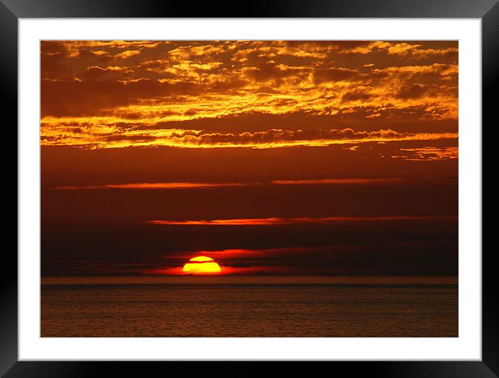 Beach Sunset Framed Mounted Print by Luke  Bennett