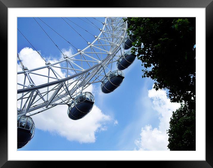 The London Eye Framed Mounted Print by Debbie Johnstone Bran