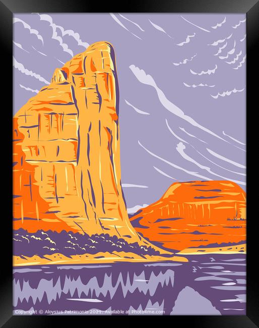 Dinosaur National Monument on the Uinta Mountains Between Colorado and Utah WPA Poster Art Framed Print by Aloysius Patrimonio