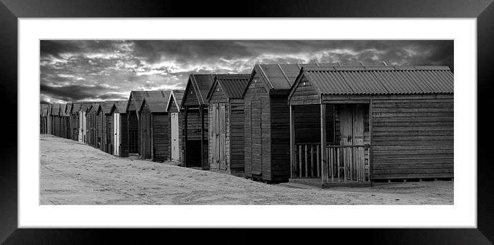 Beach Huts Framed Mounted Print by christopher darmanin