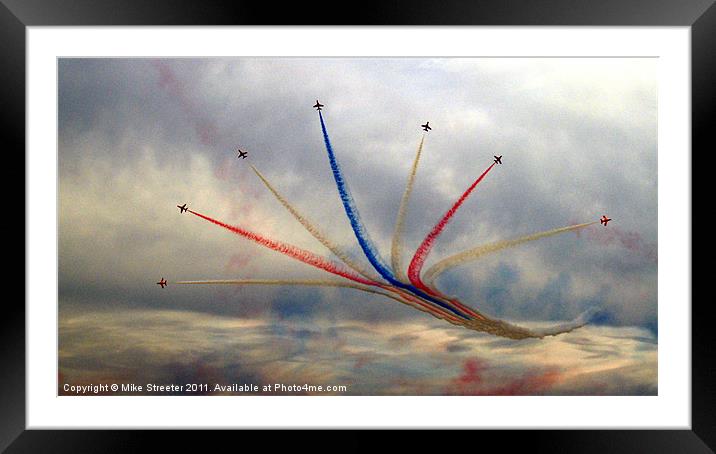 Red Arrows Framed Mounted Print by Mike Streeter