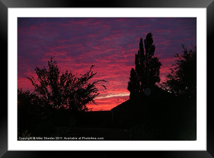 Red Sky At Night Framed Mounted Print by Mike Streeter