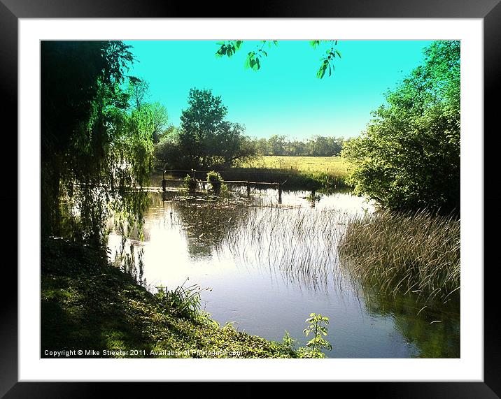Riverside Framed Mounted Print by Mike Streeter