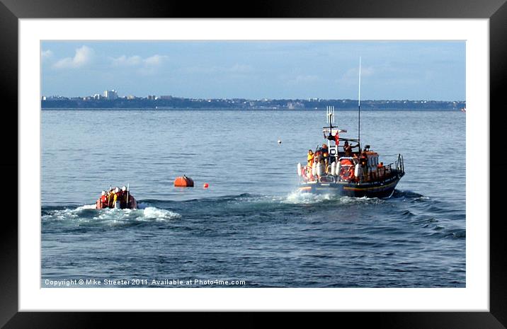 Swanage Lifeboats Framed Mounted Print by Mike Streeter