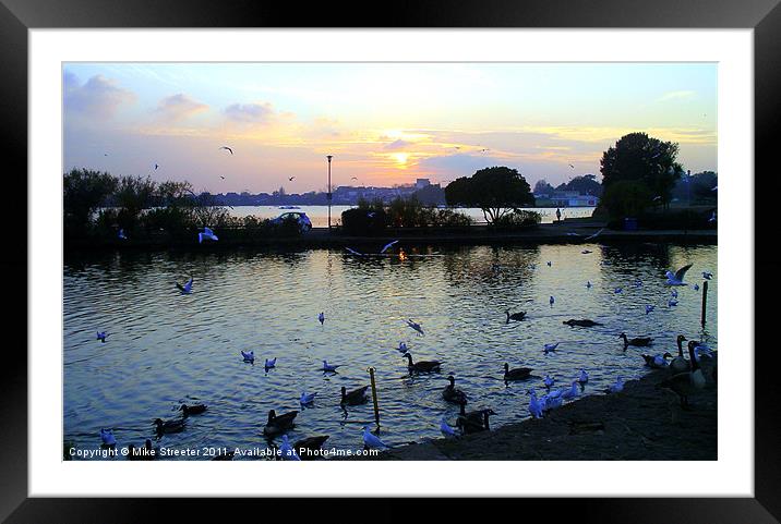Sunset over Poole Framed Mounted Print by Mike Streeter