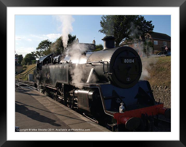 Steam at Swanage Framed Mounted Print by Mike Streeter