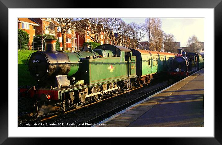 6695 at Swanage Station 2 Framed Mounted Print by Mike Streeter