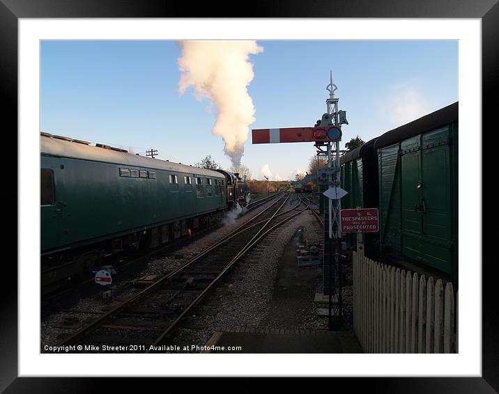 The Train Now Departing Framed Mounted Print by Mike Streeter