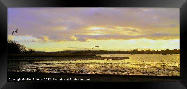Sunset over Poole 3 Framed Print by Mike Streeter