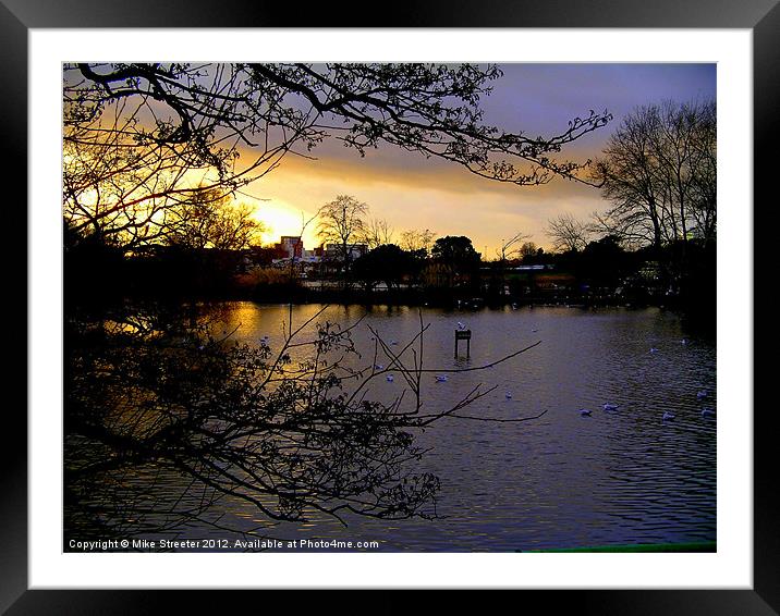 Sunset over Poole 4 Framed Mounted Print by Mike Streeter