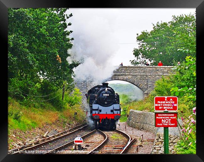Steam at Harmans Cross Framed Print by Mike Streeter