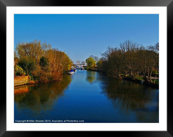 Along the Avon Framed Mounted Print by Mike Streeter