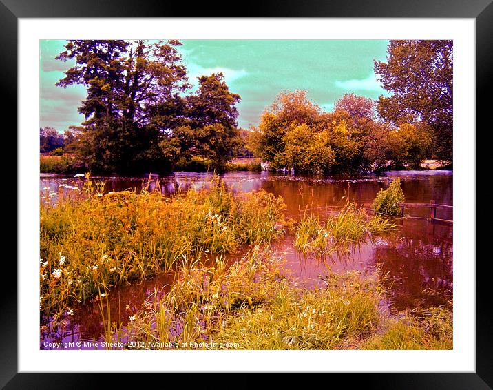 Summer river Framed Mounted Print by Mike Streeter