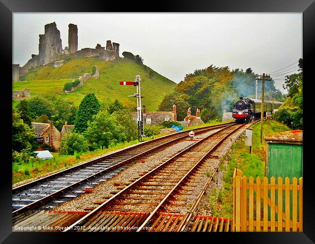 Approaching Corfe 2 Framed Print by Mike Streeter