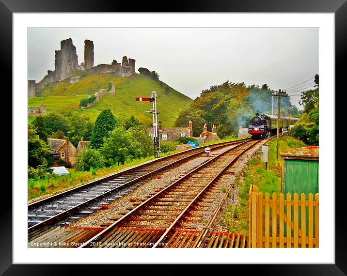Approaching Corfe 2 Framed Mounted Print by Mike Streeter