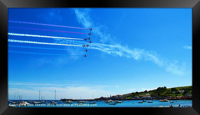 The Red Arrows Framed Print by Mike Streeter