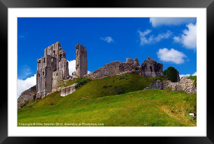 Corfe Castle Framed Mounted Print by Mike Streeter