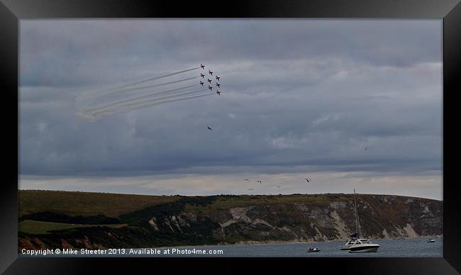 The  Red Arrows 4 Framed Print by Mike Streeter