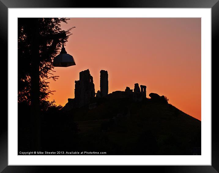 Sunset at Corfe 3 Framed Mounted Print by Mike Streeter