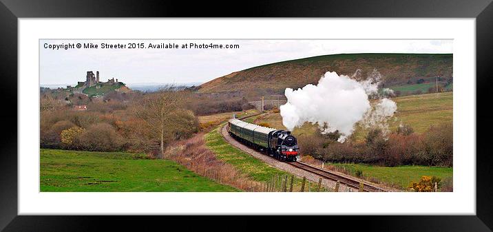  Crossing Corfe Common Framed Mounted Print by Mike Streeter