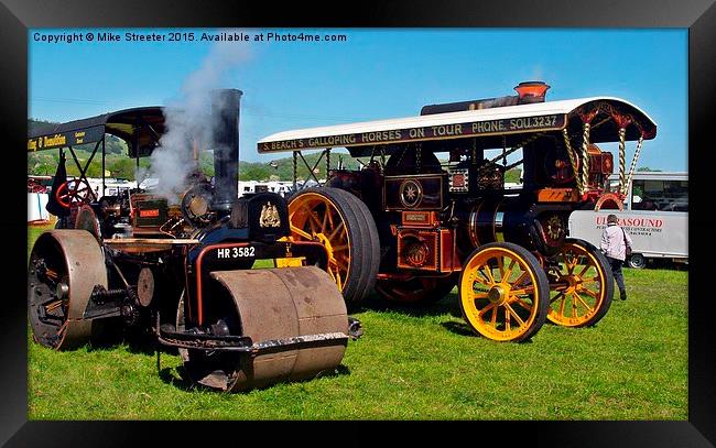  Steam on the road. Framed Print by Mike Streeter