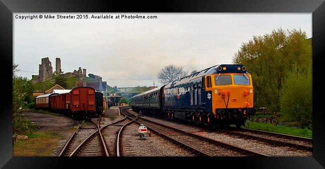  Class 56 at Corfe Castle Framed Print by Mike Streeter