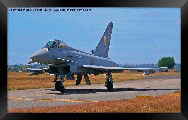  RAF Eurofighter Typhoon Framed Print by Mike Streeter
