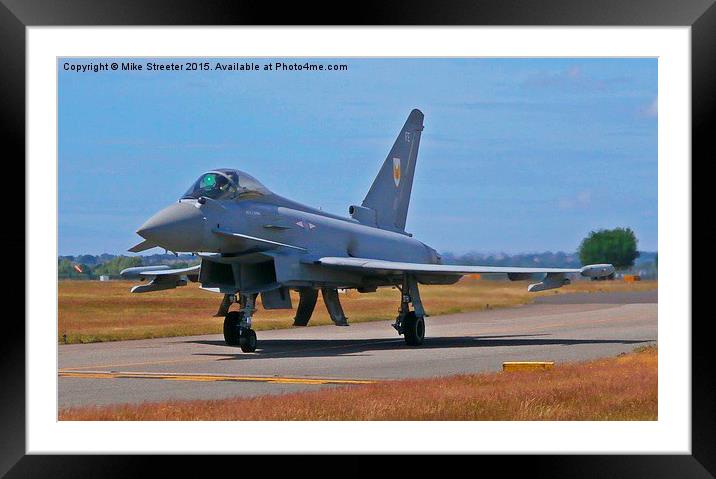 RAF Eurofighter Typhoon Framed Mounted Print by Mike Streeter