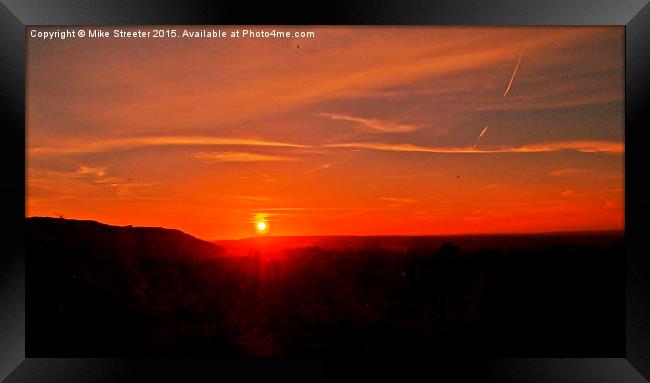  Sunset Over Purbeck Framed Print by Mike Streeter