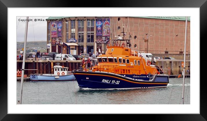 Weymouth Lifeboat Framed Mounted Print by Mike Streeter