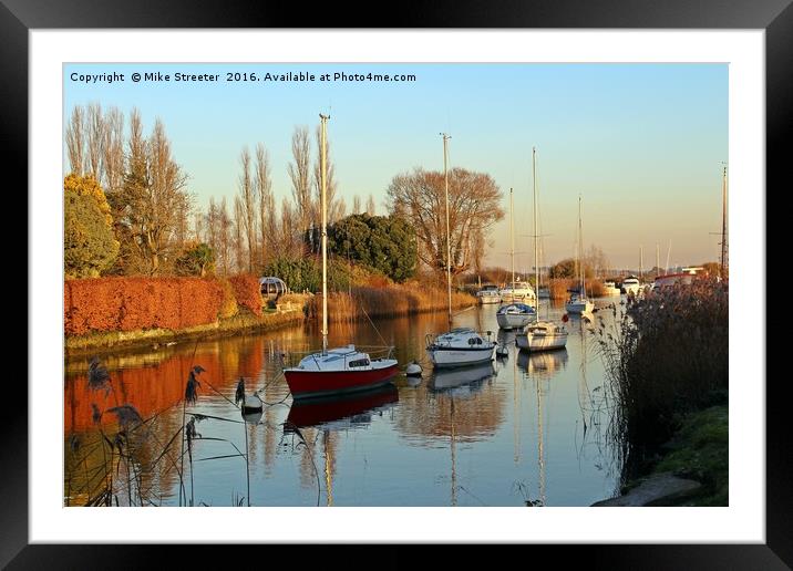 The River Frome in November Framed Mounted Print by Mike Streeter