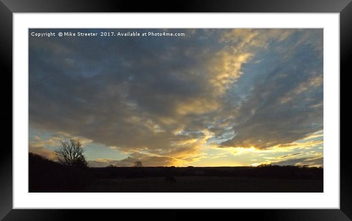Beautiful Sky Framed Mounted Print by Mike Streeter
