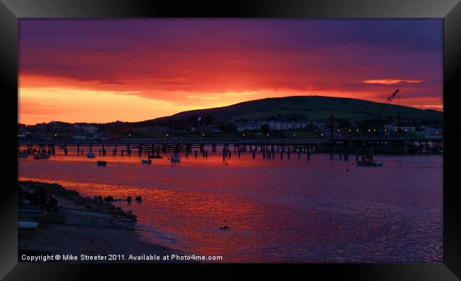 Purbeck Sunset Framed Print by Mike Streeter