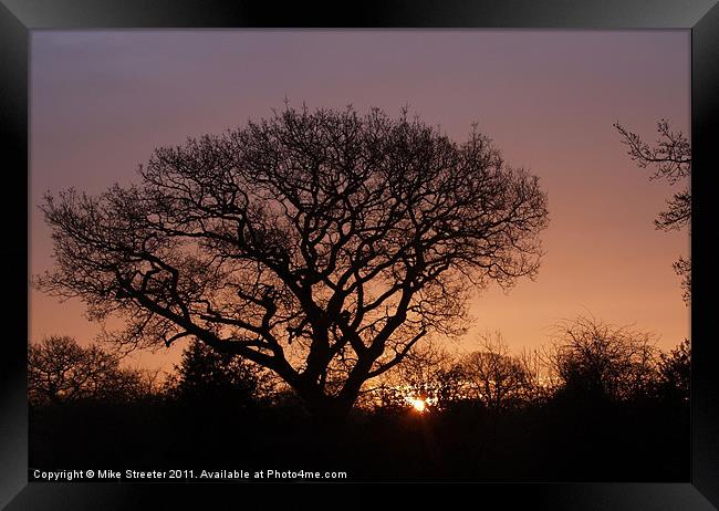 Sunrise in Purbeck Framed Print by Mike Streeter