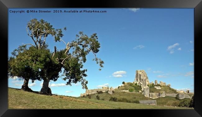 Corfe Castle Framed Print by Mike Streeter