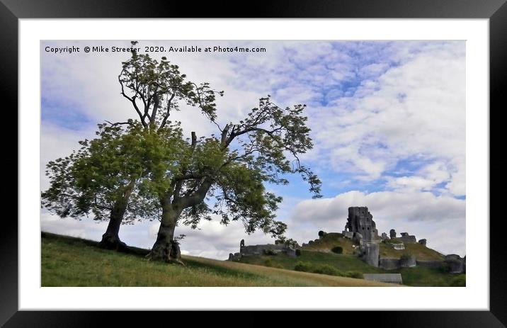 Corfe Castle Framed Mounted Print by Mike Streeter