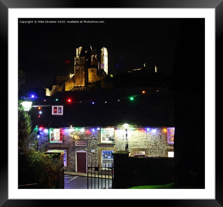 Corfe Castle Framed Mounted Print by Mike Streeter